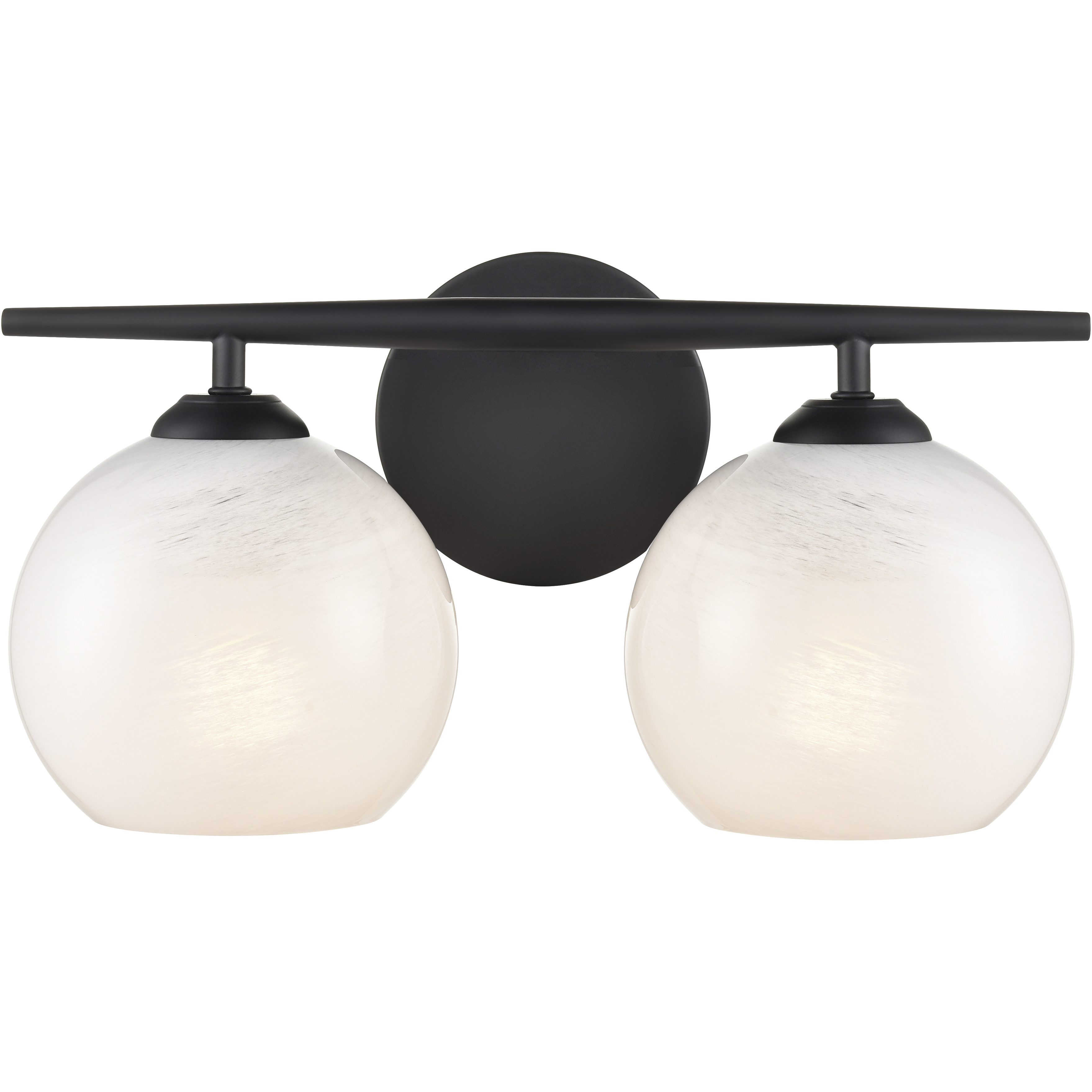 Kimorra 2 Light 15.25 inch Matte Black Bathroom Vanity Light Wall Light